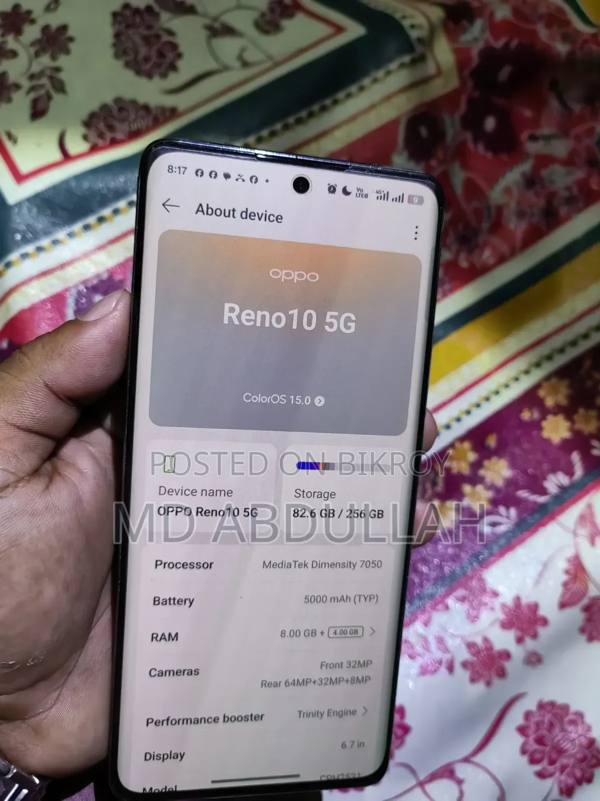 Oppo Reno 10 5G 256 GB Silver