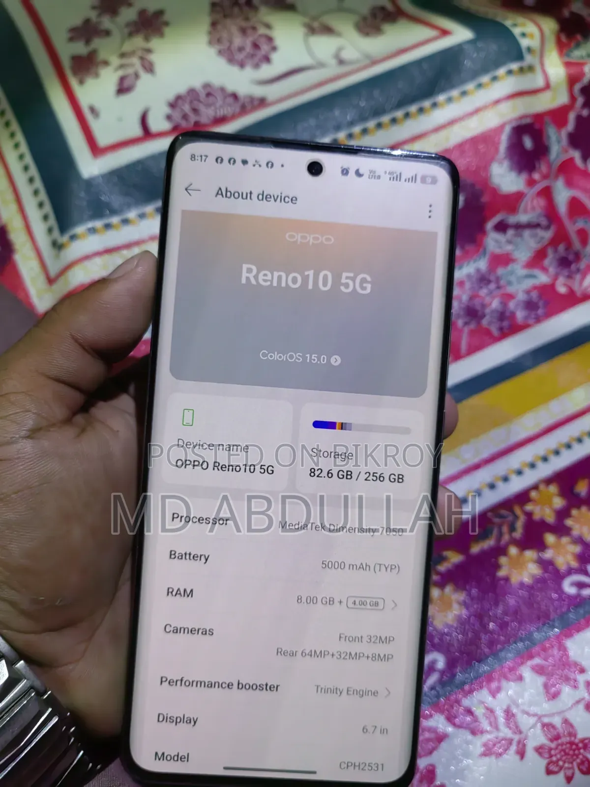 Oppo Reno 10 5G 256 GB Silver