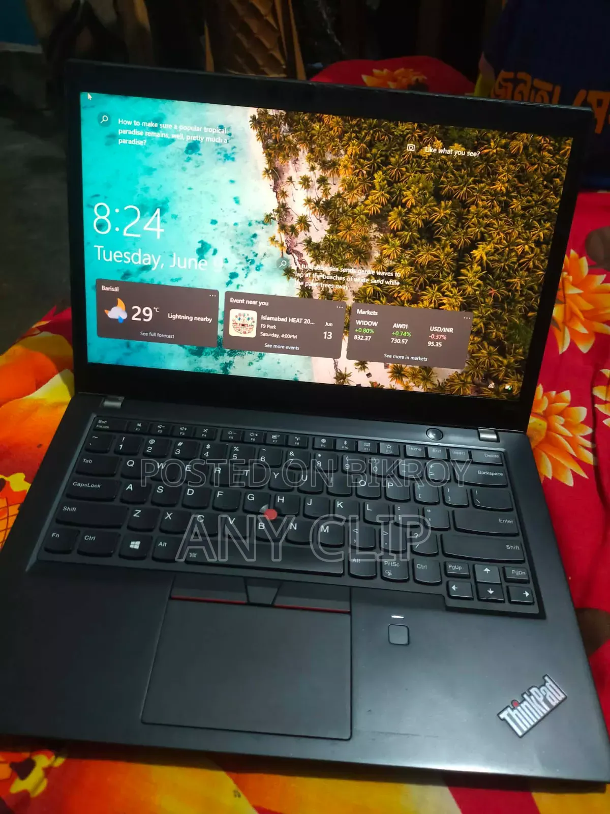 Laptop Lenovo ThinkPad T480s 8GB Intel Core I7 SSD 256GB