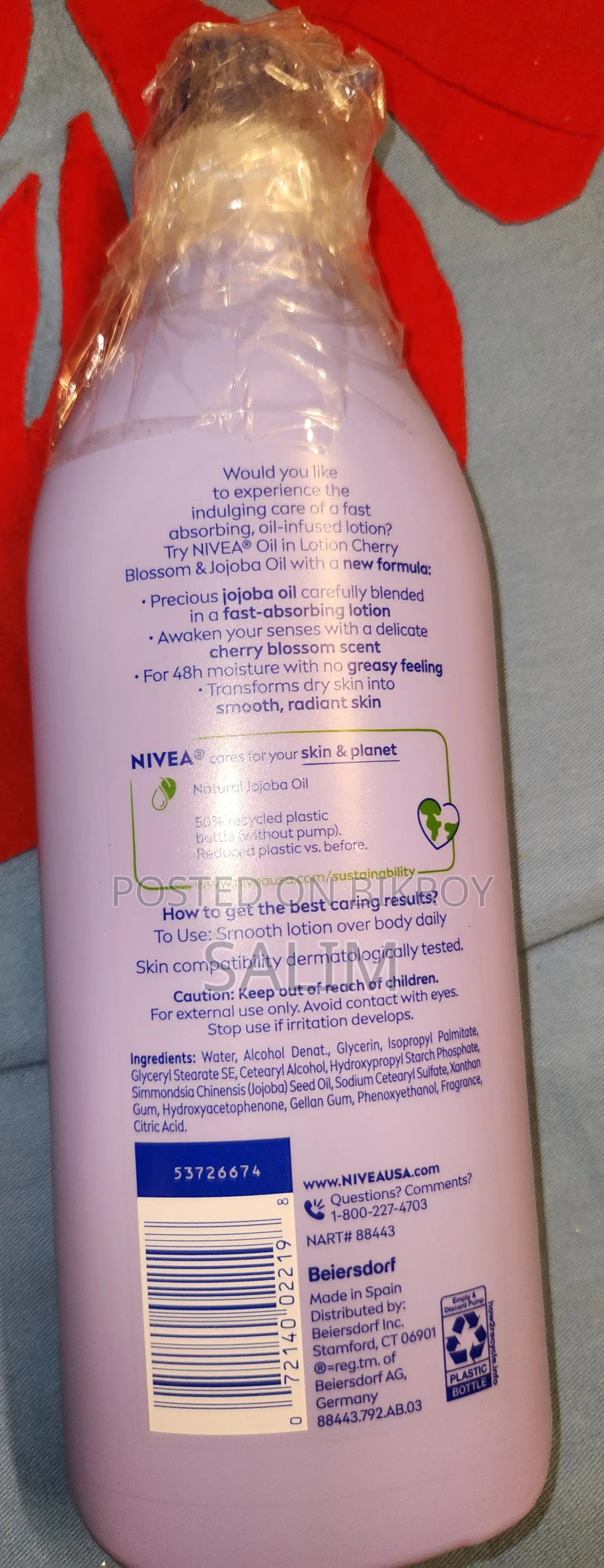 Nivea Oil in Lotion (From USA)