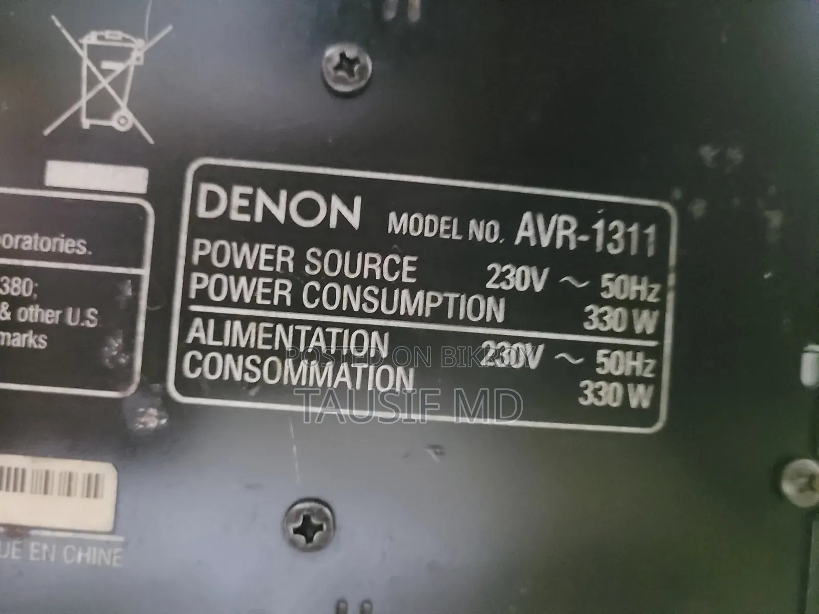 Denon 7.1channel Avr-1311 Reciver/Amplifier