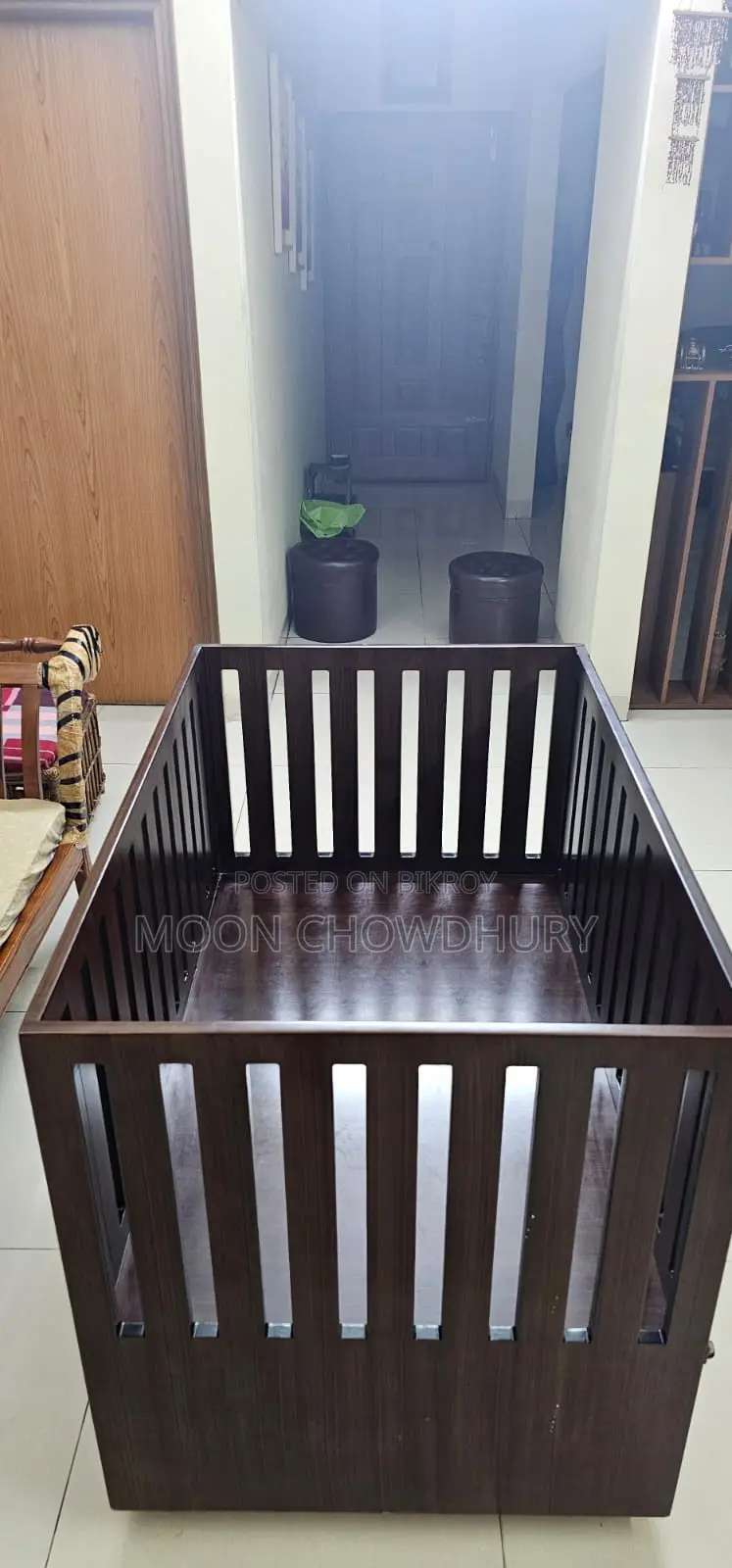 MDF Baby Cot/Crib With Mattress