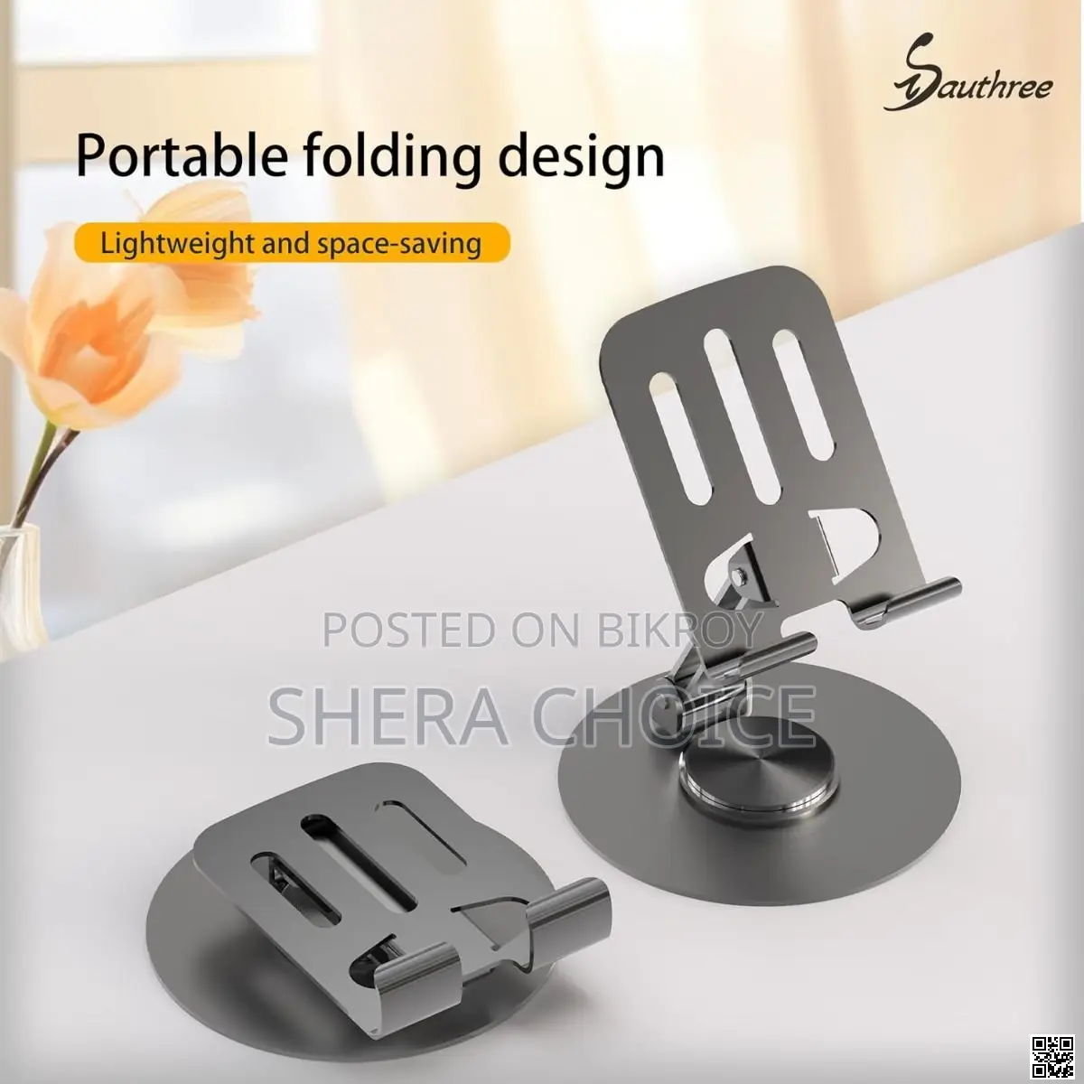 360° Rotating Foldable Tablet Phone Holder, Multi-Angle