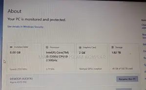 Laptop Acer Aspire 5551G 8GB Intel Core I5 SSD 512GB