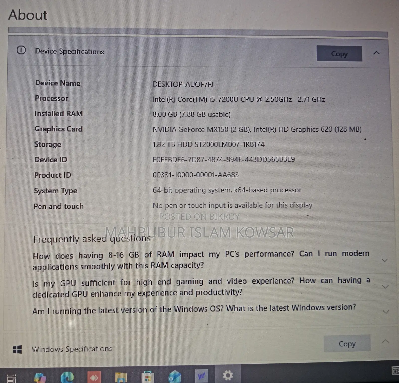 Laptop Acer Aspire 5551G 8GB Intel Core I5 SSD 512GB
