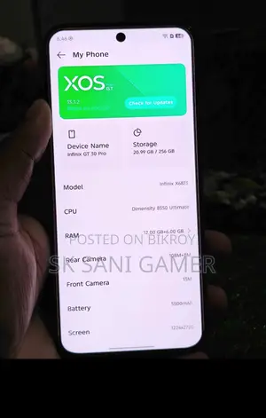 New Infinix GT 30 Pro 256 GB Silver