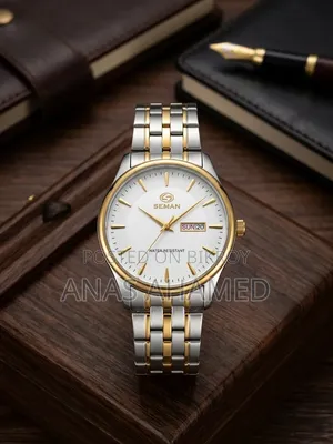 Premium Seman Dual-tone Analog Watch (Day & Date)-excellent Condition