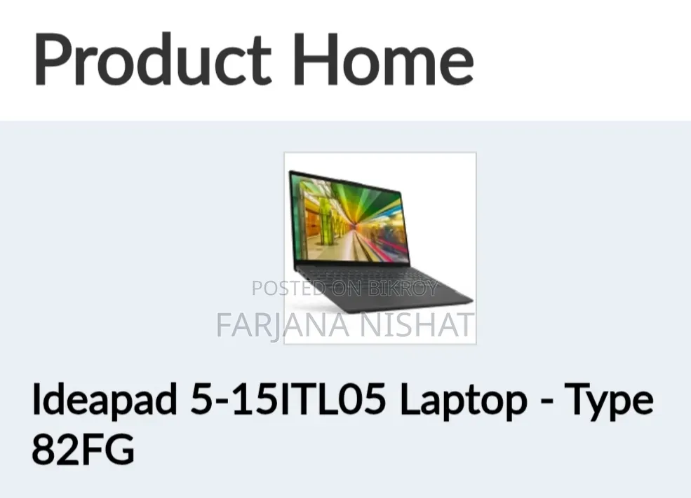Laptop Lenovo Ideapad 3 8GB Intel Core i5 HDD 256GB