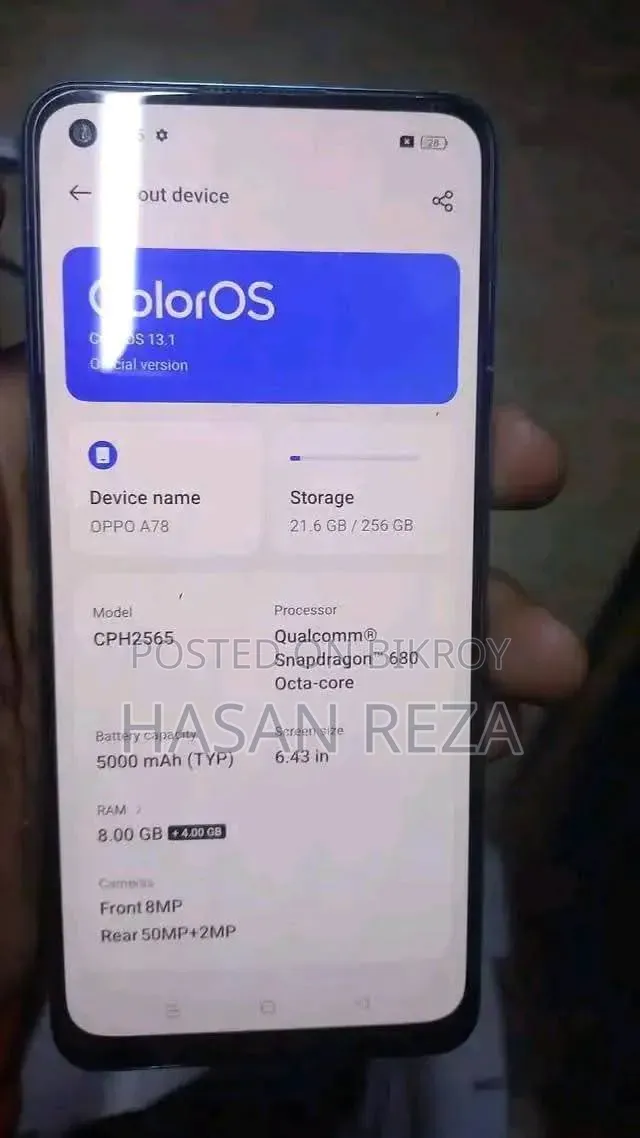 Oppo A78 4G 256 GB Blue