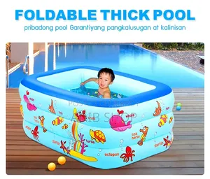 120 Cm Inflatable Swimming Pool + Air Pumper