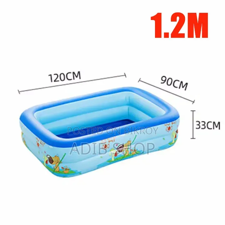 120 Cm Inflatable Swimming Pool + Air Pumper