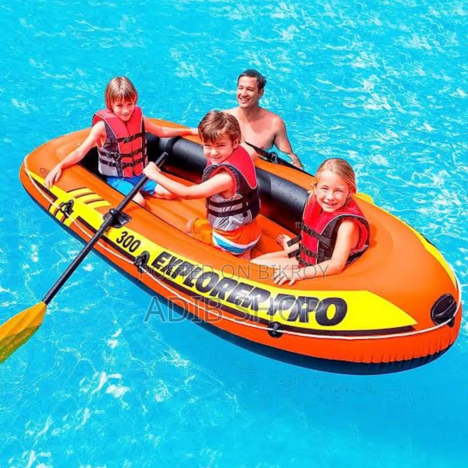 Intex Explorer 300 Boat Set 3 Person Air Boat