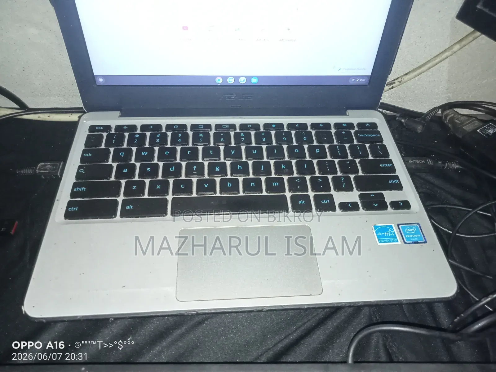 Laptop Asus Chromebook C202SA 4GB Intel Pentium HDD 16 GB