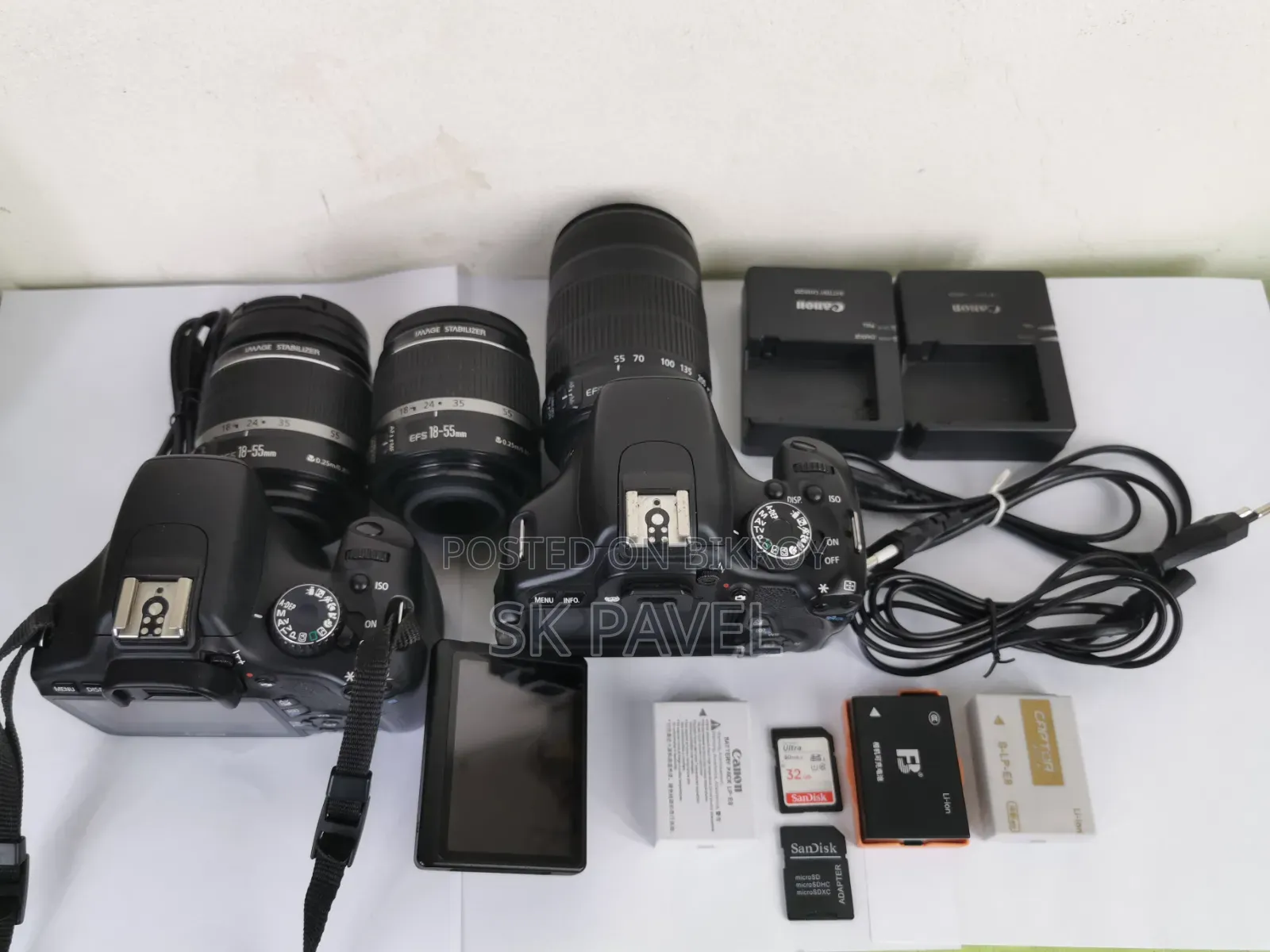 2 DSLR camera setups for sale. Canon Eos 600d Canon 600d.