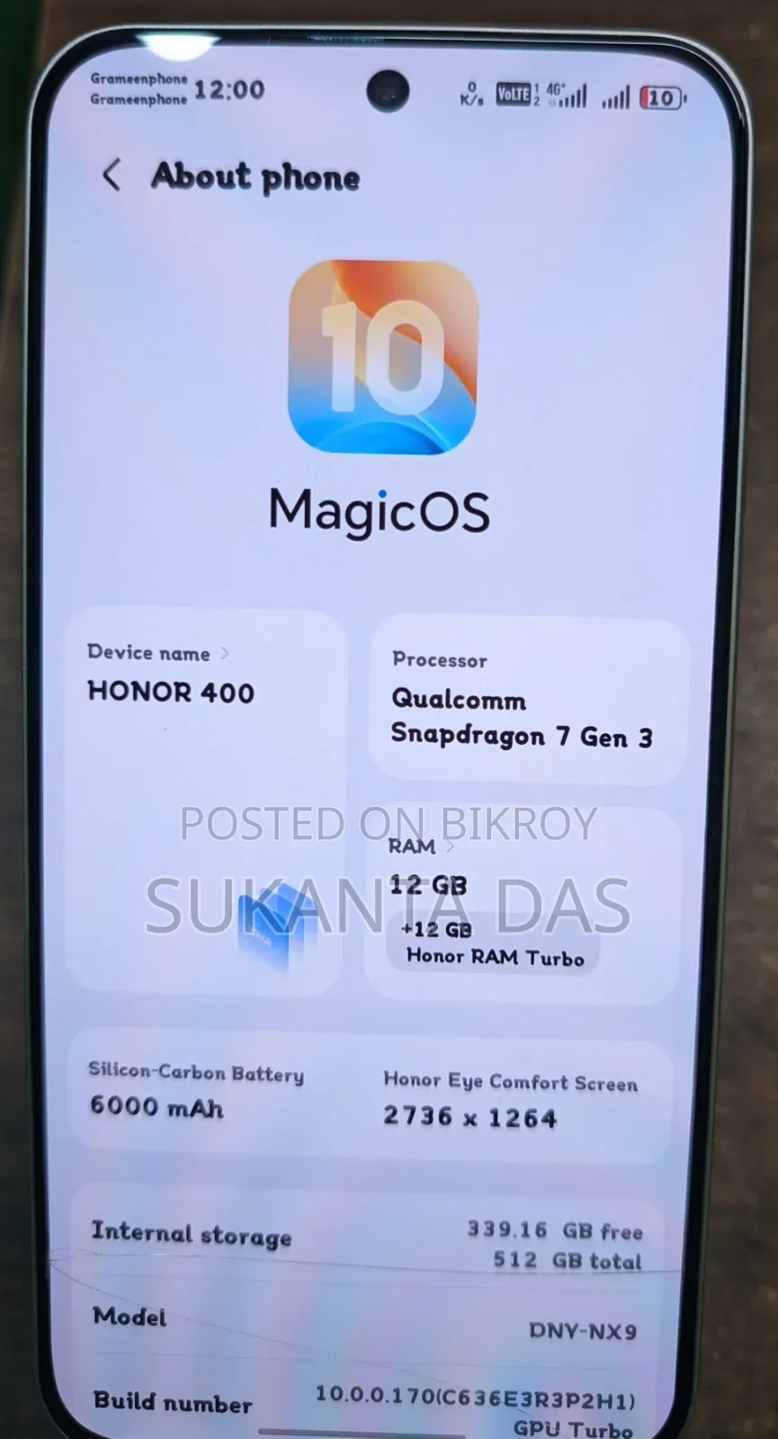 Honor 400 512 GB Gold