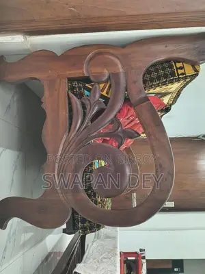 Old Mahogany Wood Sofa Set (6 Seater) and Coffee Table
