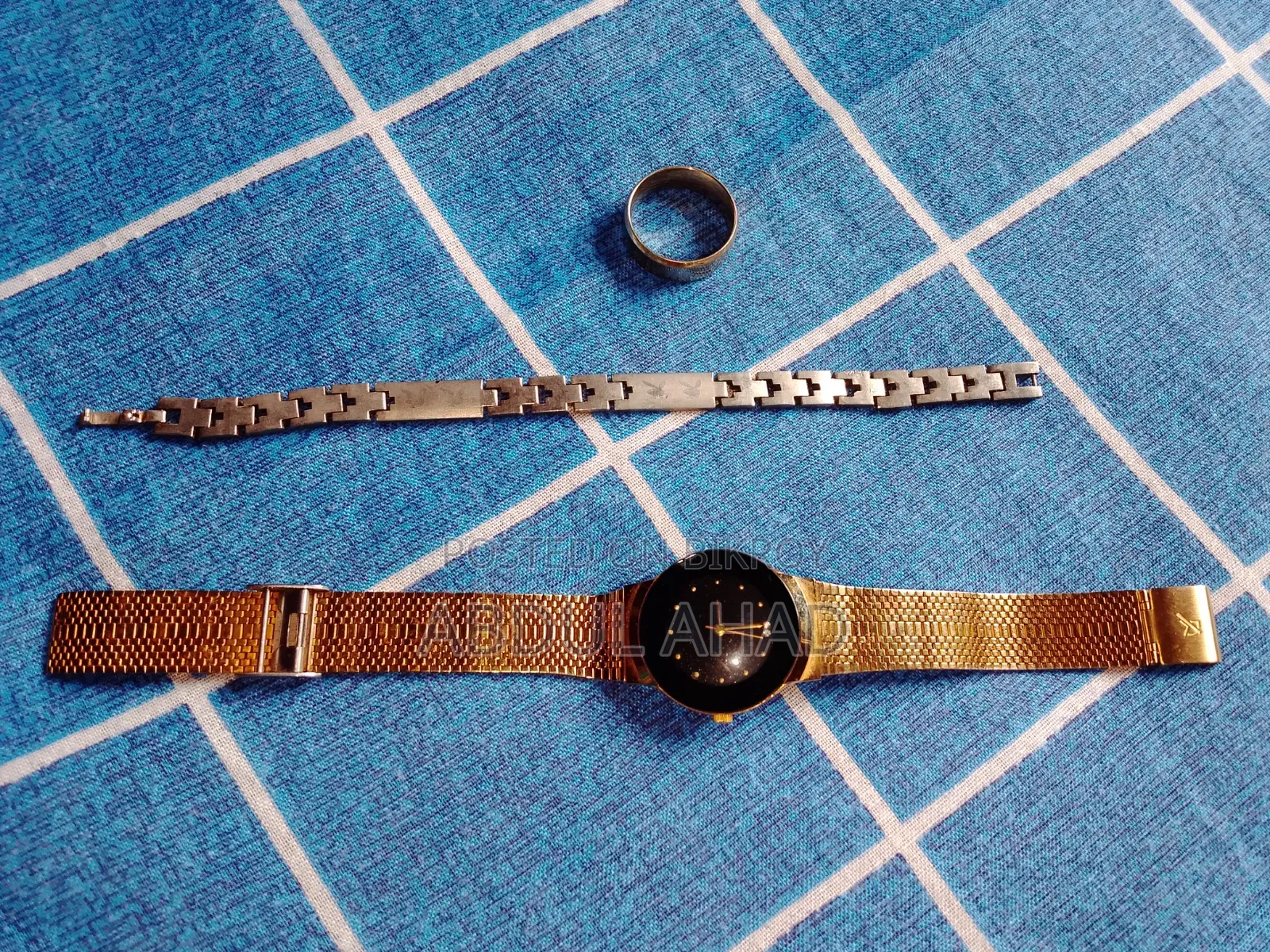 Wristwatch, Ring, and Bracelet