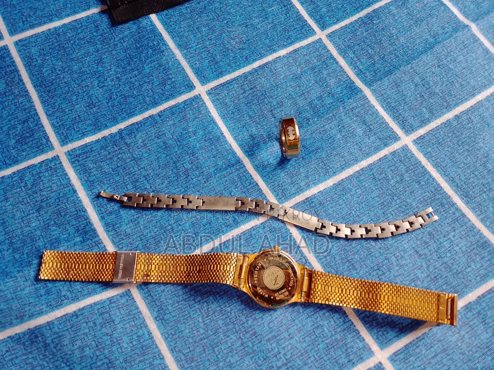 Wristwatch, Ring, and Bracelet