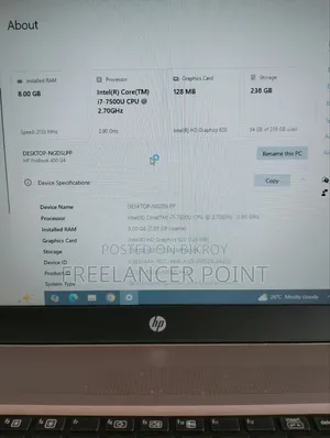 Laptop HP ProBook 450 G4 8GB Intel Core I7 SSD 256GB