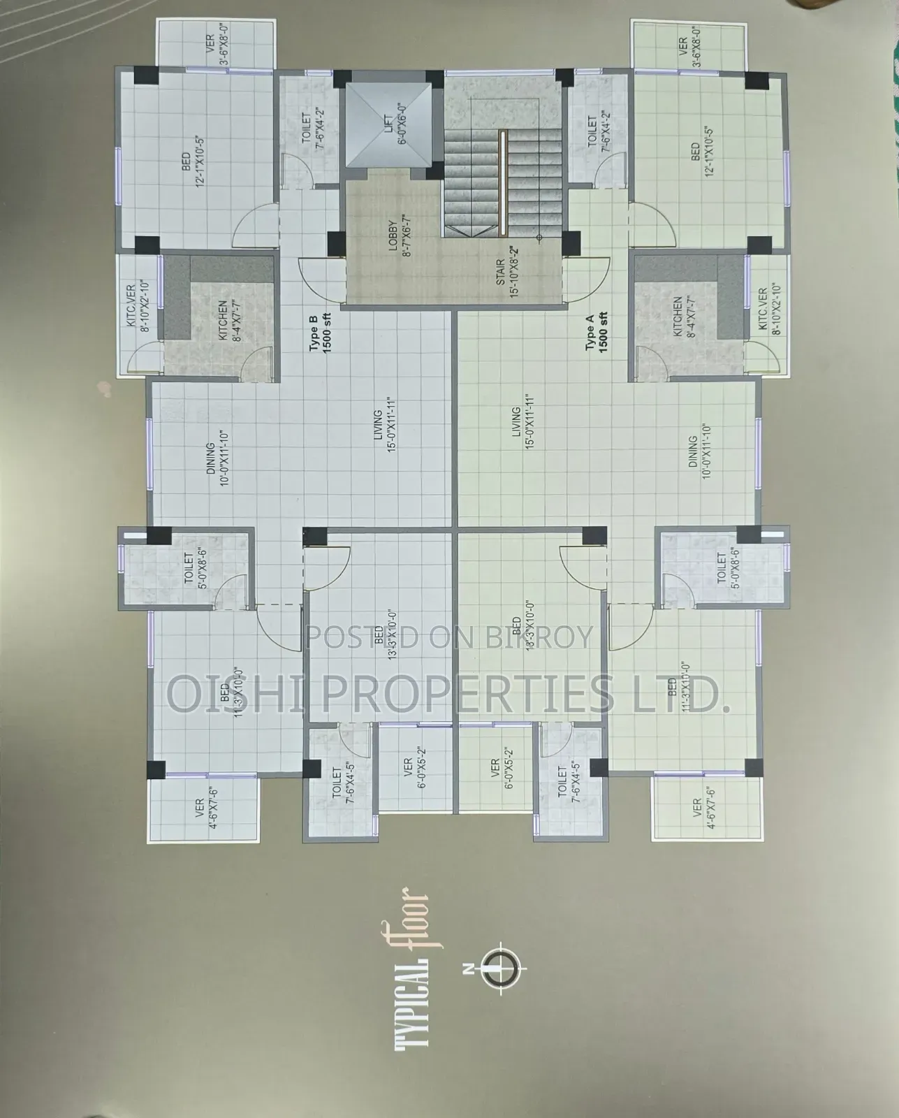 3-Bedroom Apartment in Fazlul Karim Palace, Malibag for sale