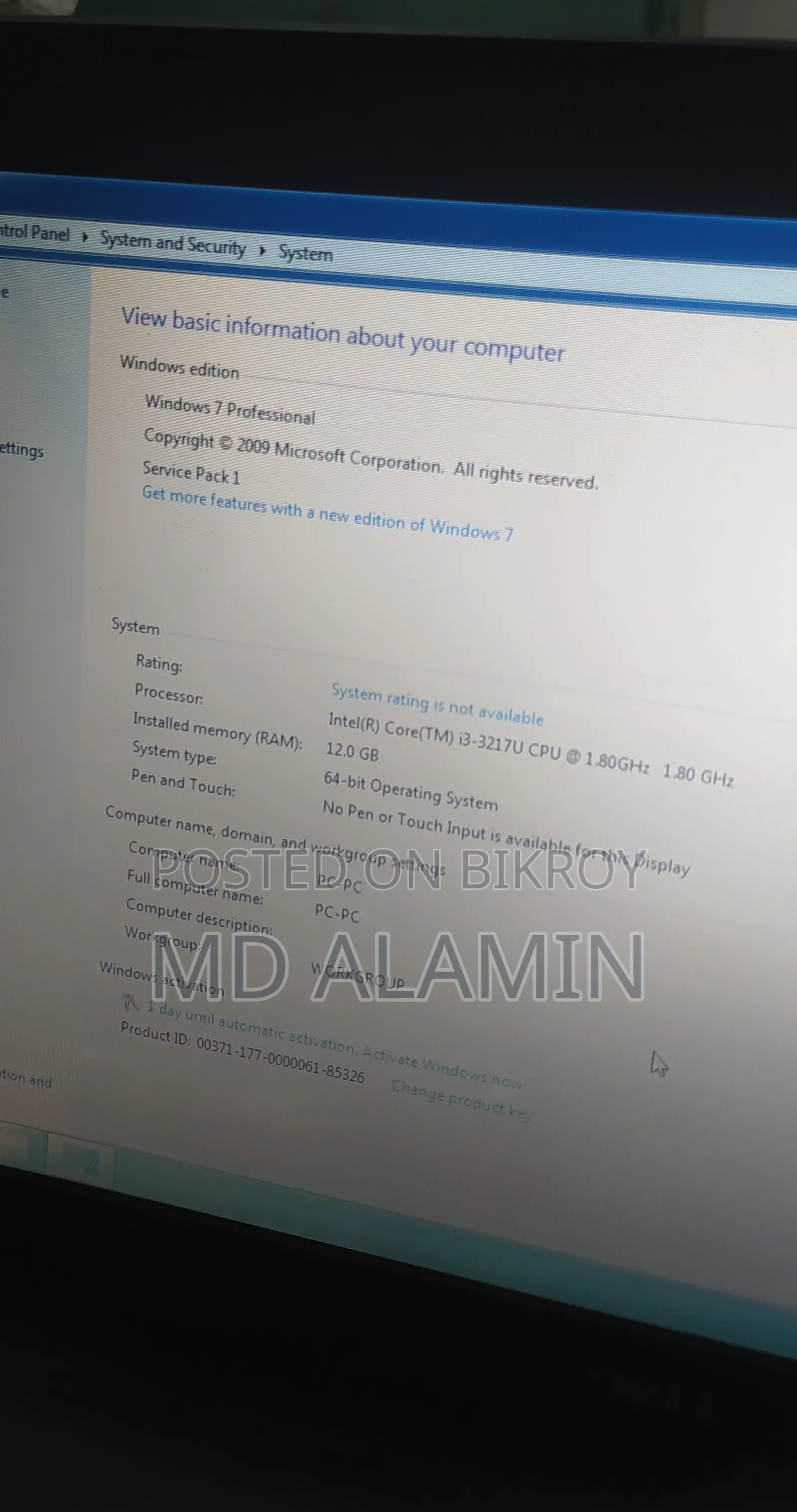 Laptop Dell Inspiron 15 12GB Intel Core I3 HDD 500GB