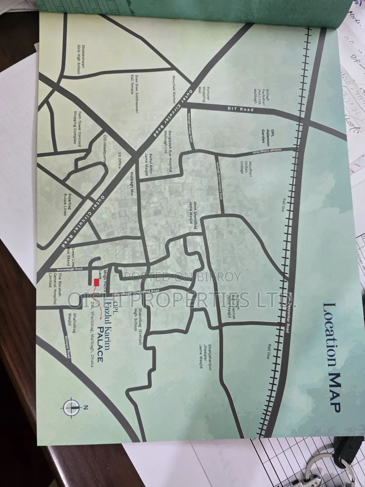 3-bedroom Apartment in Fazlul Karim Palace, Malibag for sale