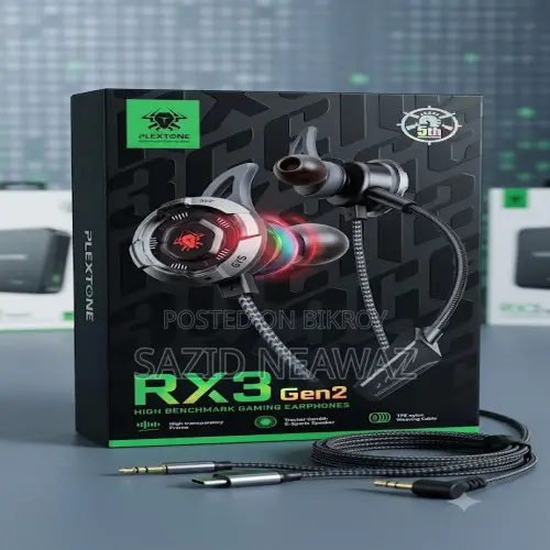Rx3 Gen2. Gaming Earphone. Metal Wired