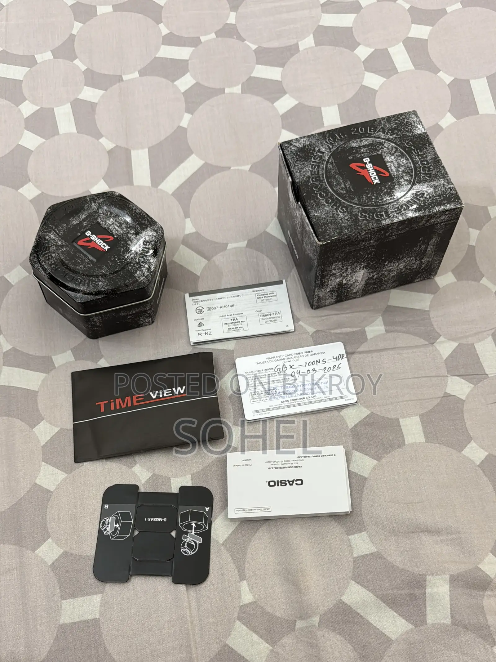 Casio G-shock Night Surfing Rose Gold Digital Gbx-100ns-4jf Men's