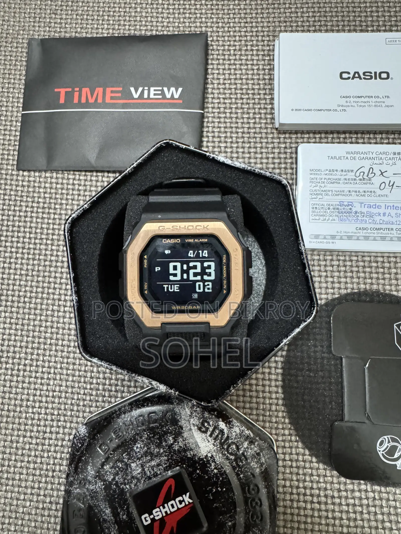 Casio G-shock Night Surfing Rose Gold Digital Gbx-100ns-4jf Men's