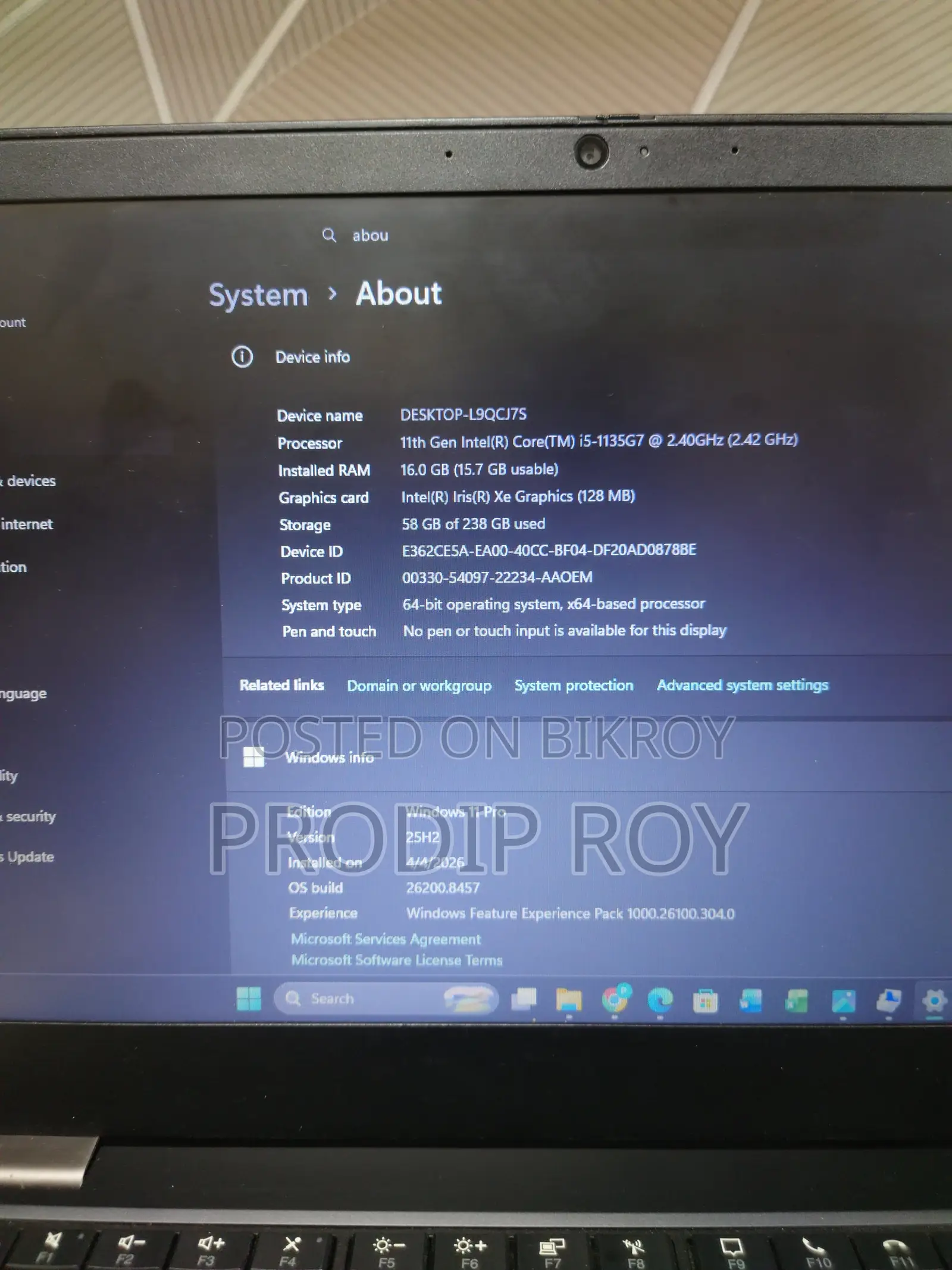 Laptop Lenovo ThinkPad 13 16GB Intel Core i5 SSD 256GB