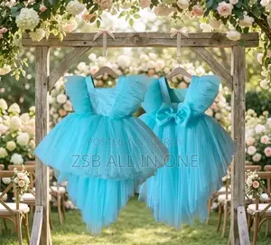 Baby Fluffy Dress Sky Blue