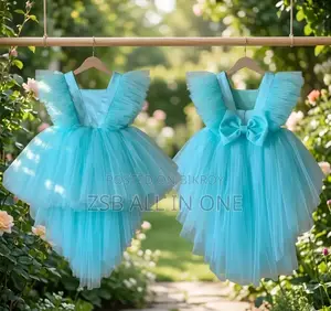 Baby Fluffy Dress Sky Blue