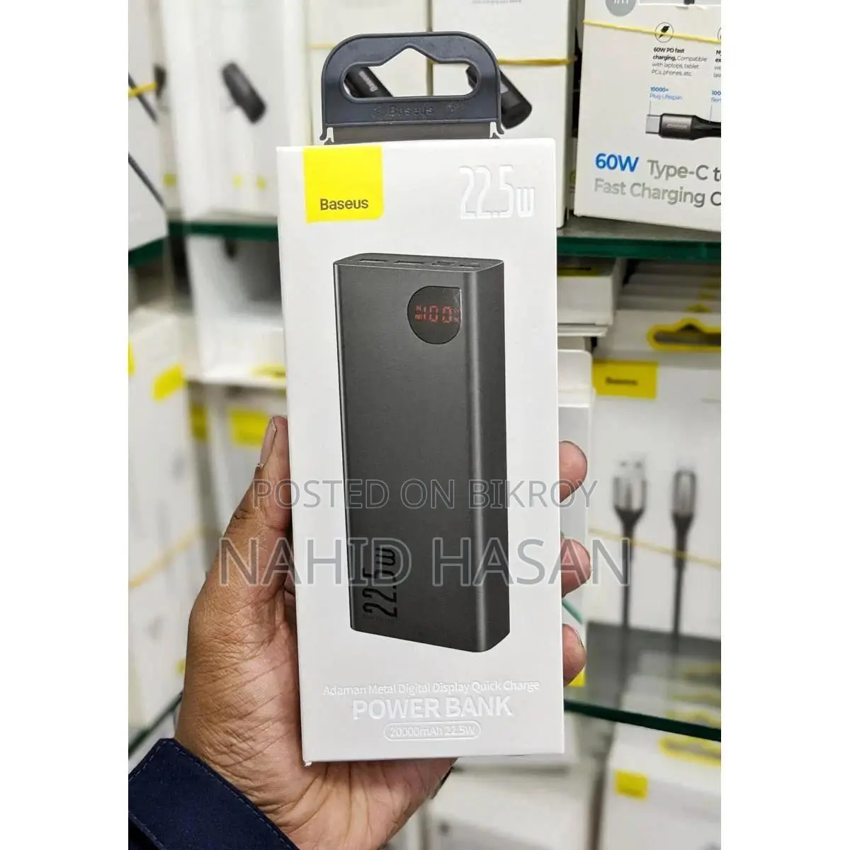 Baseus Adaman 20000mah 22.5w Metal Power Bank With Digital Display