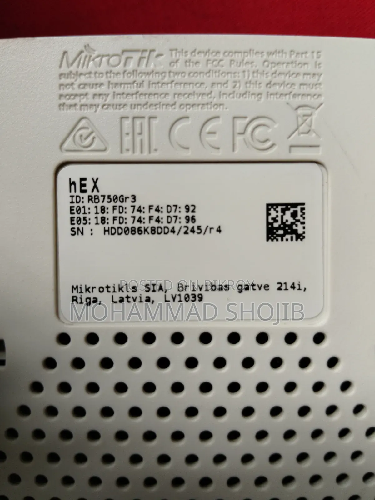 Mikrotik Hex Rb750gr3 Plastic Body Gigabit Ethernet Router