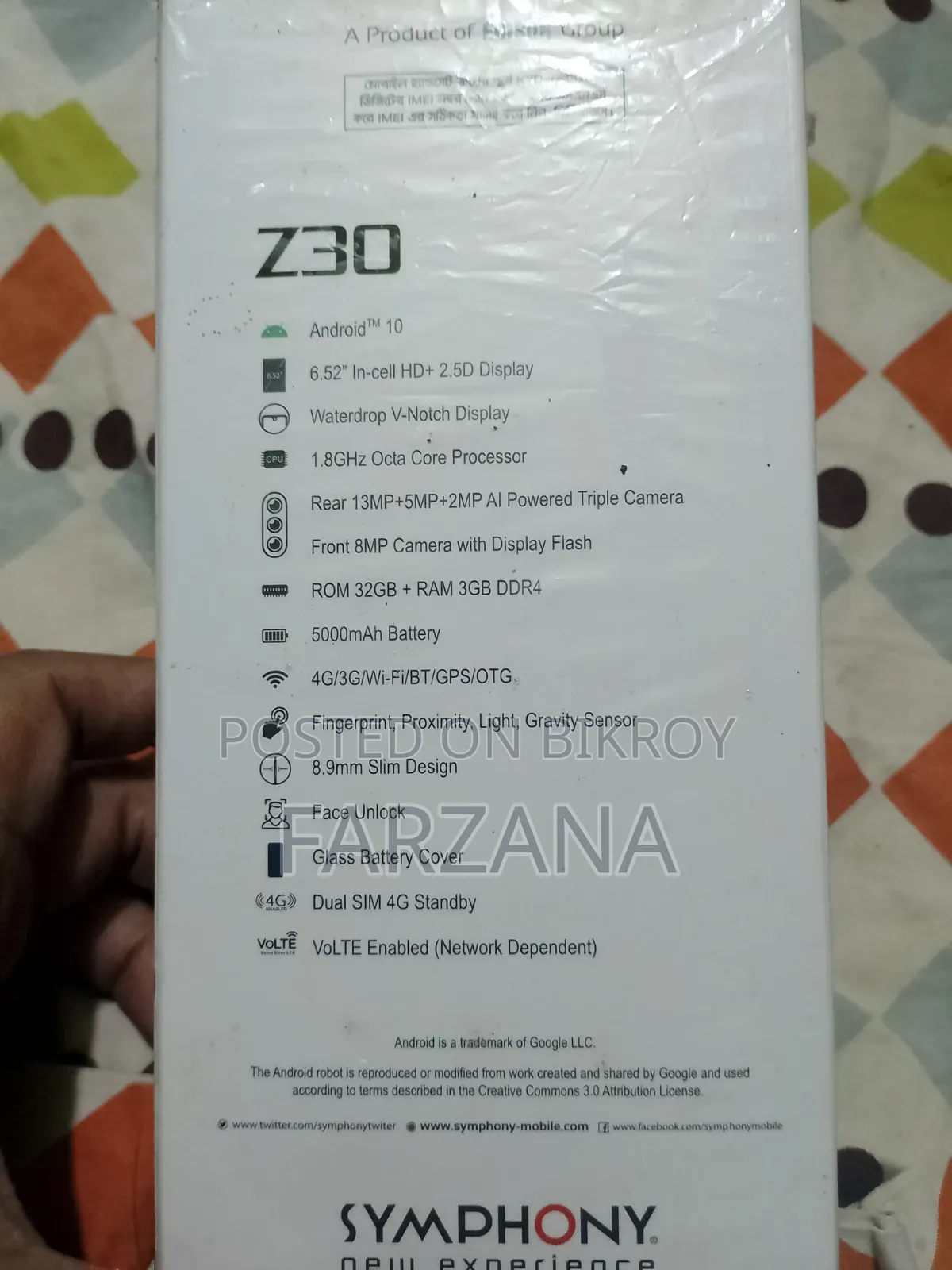Symphony Z30 32 GB Blue
