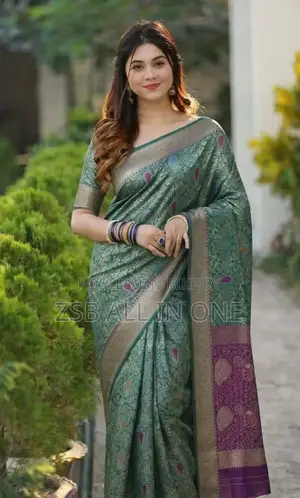 Exclusive All-Over Katan Saree with Matching Blouse Piece Absolutely Free!