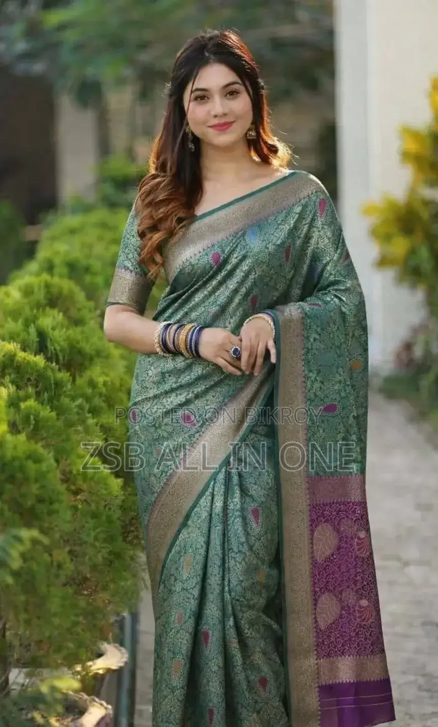 Exclusive All-Over Katan Saree with Matching Blouse Piece Absolutely Free!