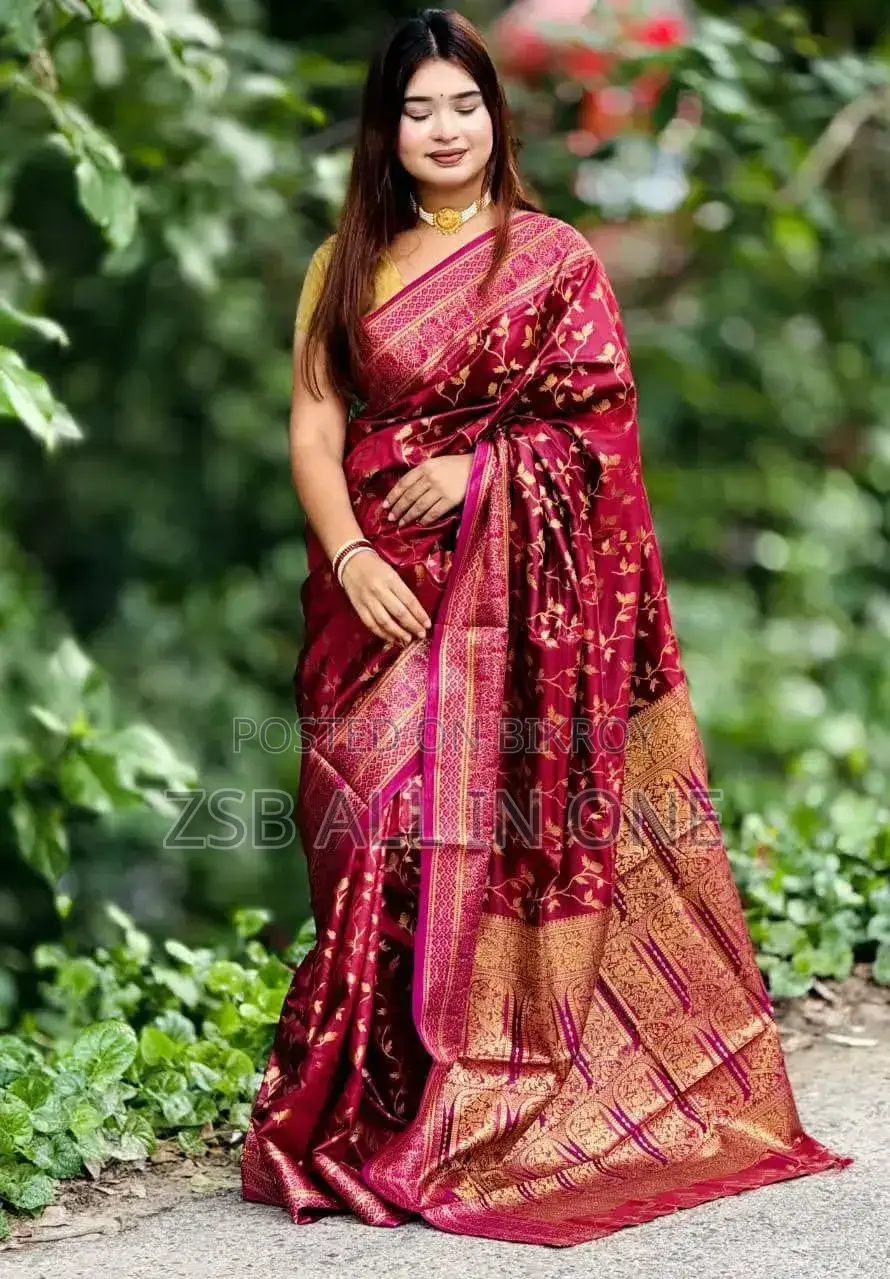 Exclusive All-Over Katan Saree with Matching Blouse Piece Absolutely Free!