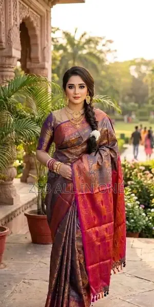 Exclusive All-Over Katan Saree with Matching Blouse Piece Absolutely Free!