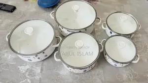 রেগোনা প্রিমিয়াম ৫-পিস এনামেল কুকিং পট/হাড়ি সেট