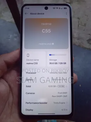 New Realme C55 128 GB Rose Gold