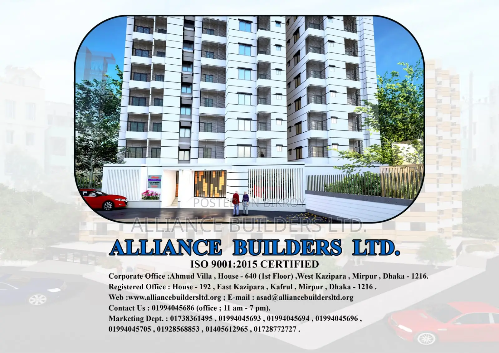 2bdrm Apartment in Alliance Builders, Mirpur for sale