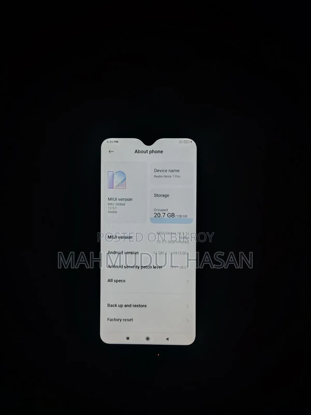 শাওমি রেডমি নোট ৭ প্রো ১২৮ জিবি পিঙ্ক