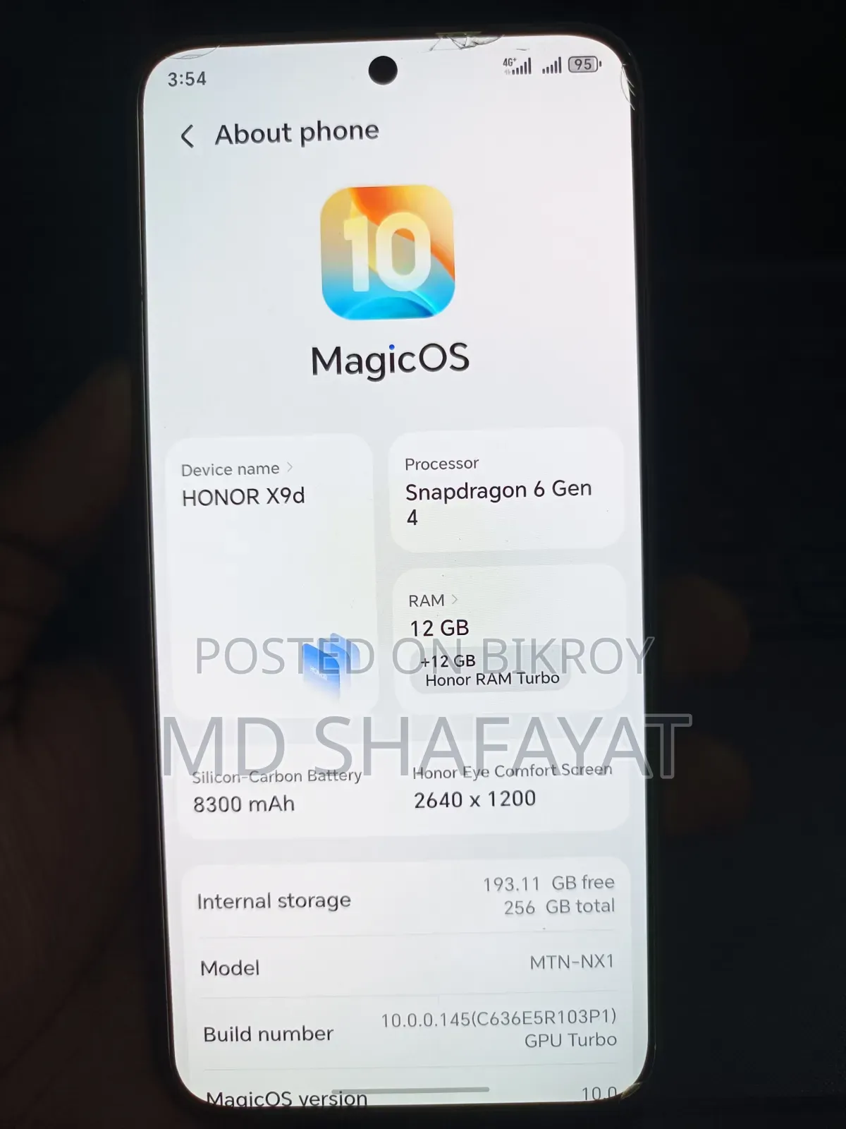 Honor X9d 256 GB Black