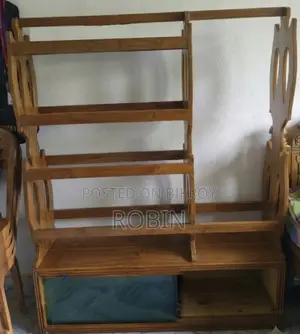 Wooden clothes rack