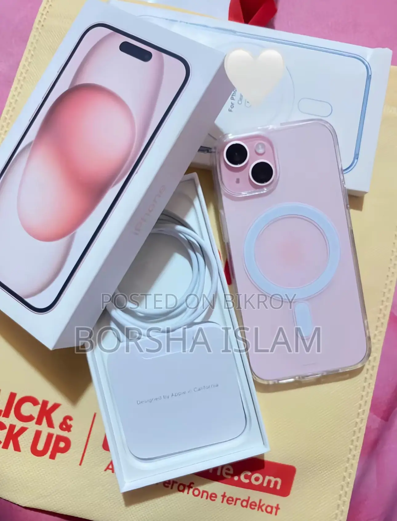 অ্যাপল আইফোন ১৫ প্লাস ১২৮ জিবি গোলাপি