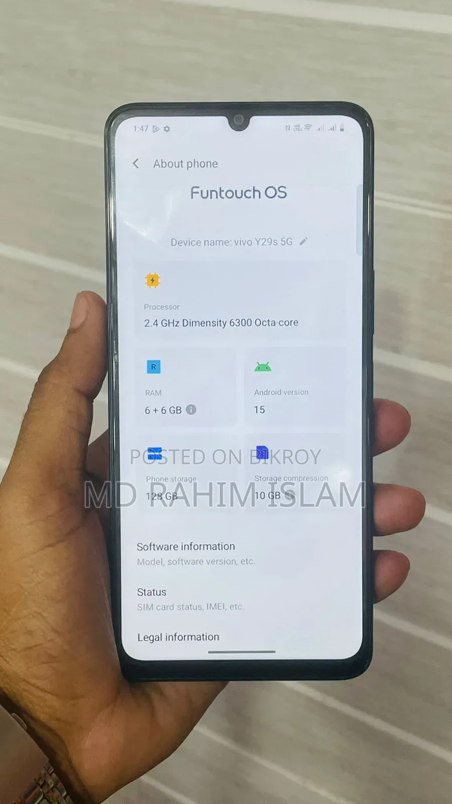 Vivo Y29s 128 GB Silver