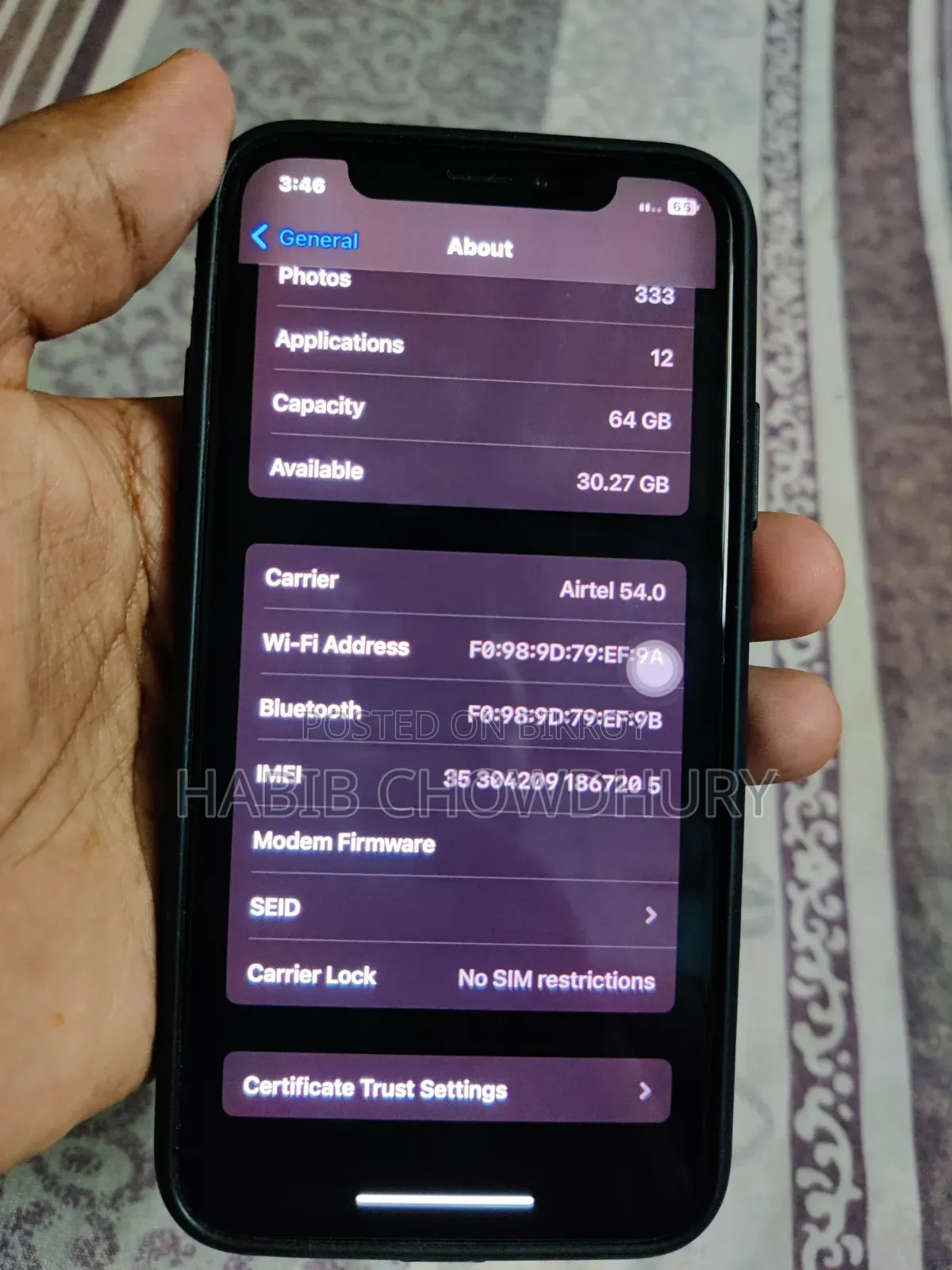 Apple iPhone X 64 GB Gray