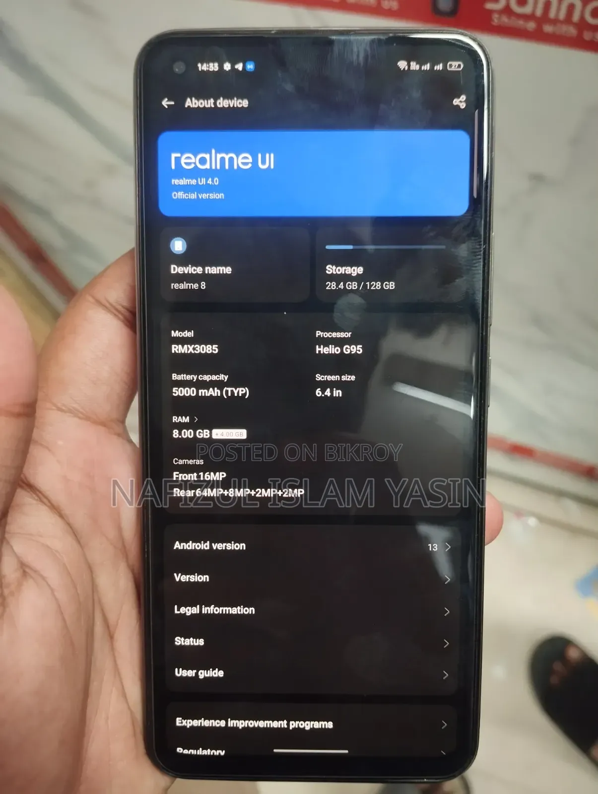 Realme 8 5G 128 GB Gray