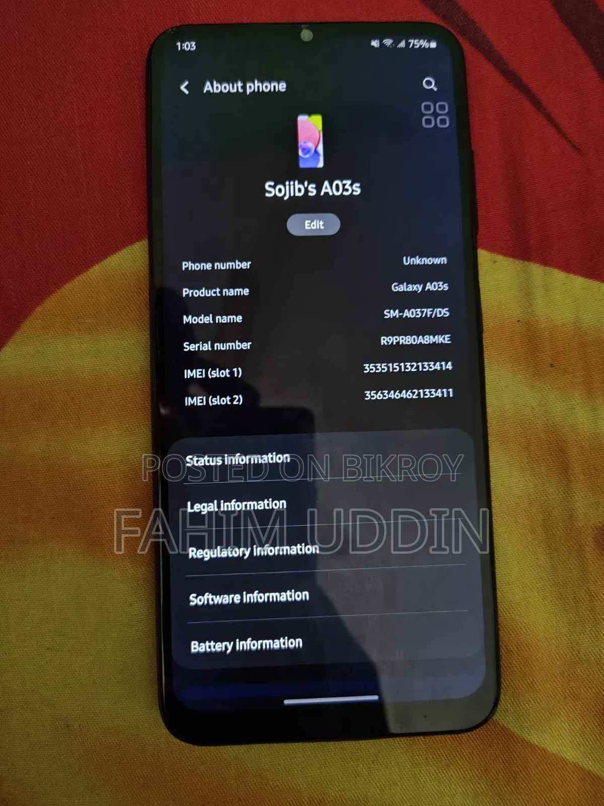 Samsung Galaxy A03s 128 GB Black